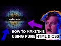 Catching back effect tutorial HTML, CSS, JS (with no experience)