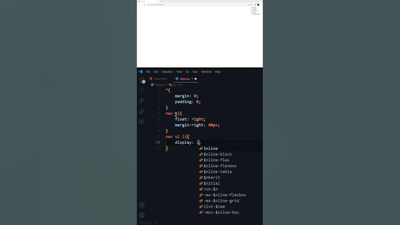 Align List Horizontally using Html and CSS #shorts #shortvideo #html # ...