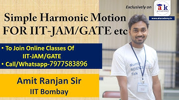 Simple Harmonic Motions for IIT JAM, GATE, CSIR NET etc || Akacademy