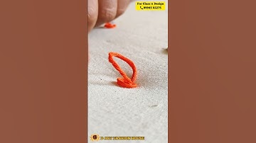 ♥️🪡 How to do Ring Knot Stitch in Embroidery? #trending #shorts #shortsfeed