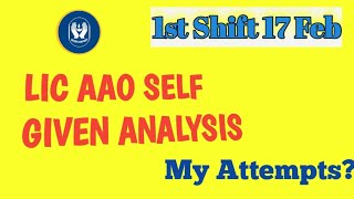 Lic AAO Self Given Analysis
