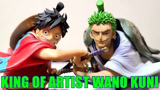 One Piece Luffy Zoro Figure King Of Artist Wano Kuni Unboxing Youtube