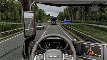 4K Realistic Ultra Graphic DAF XF |Euro Truck Simulator 2 1.56 Snowymoon Mod Gameplay 2025