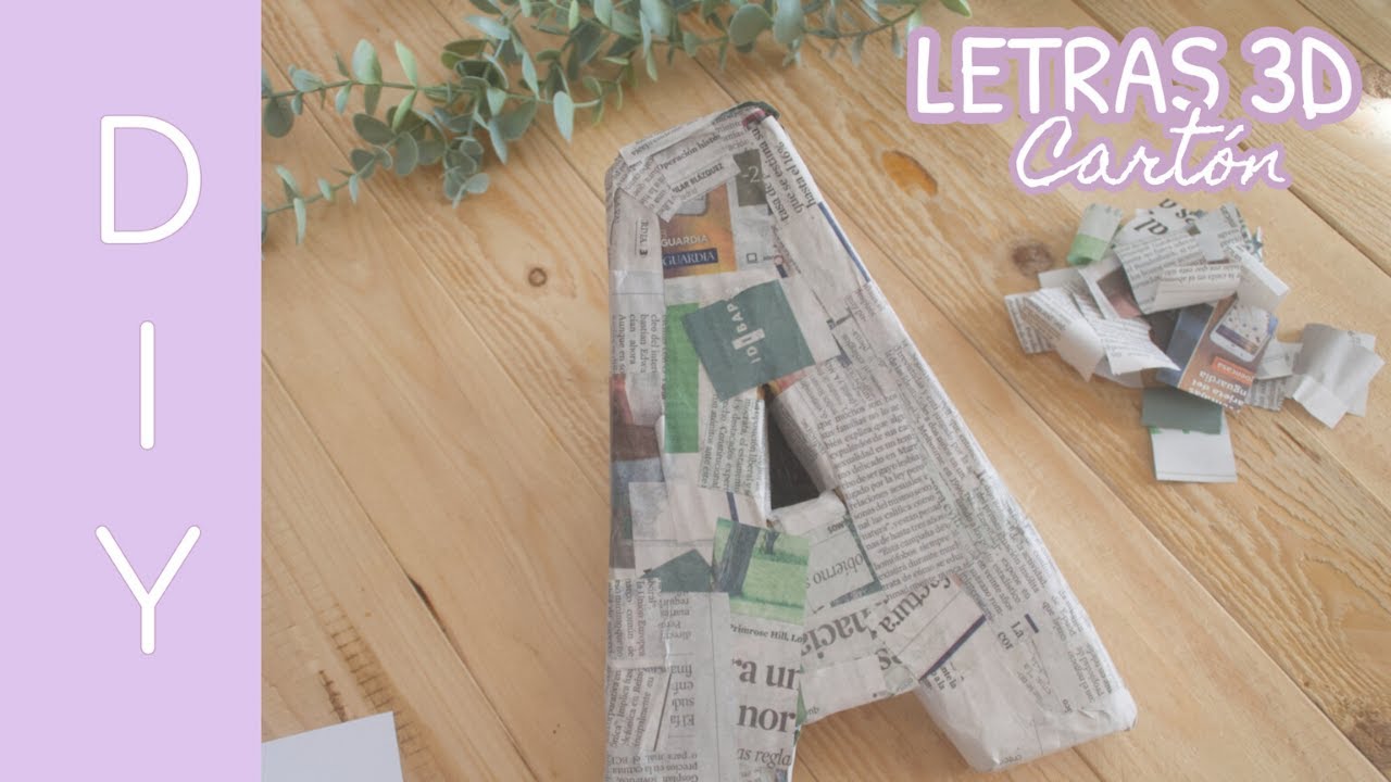 Tutorial: Crea Una Letra 3D Con Cartón