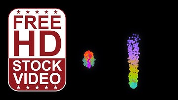 Free Stock Videos – abstract colorful circular particles moving randomly on Y-axis changing color