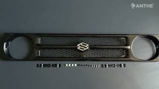 Front Grill Complete Kit - Brackets, Logo, Screw For Suzuki Samurai SJ410 SJ413