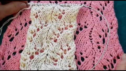 АЖУРНЫЙ УЗОР СПИЦАМИ ОРИГИНАЛЬНЫЙ НЕЖНЫЙ ВЯЗАНИЕ СПИЦАМИ