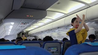 【機窓動画】 Air Busan A321-232 BX142 金海国際空港離陸 V2500 HL8072 12A席 20180828