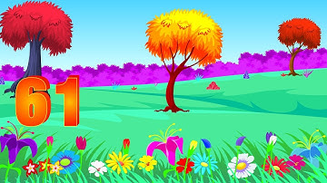 Numbers and Number Names for preschool kids | Learn how to spell the numbers 61 to 70