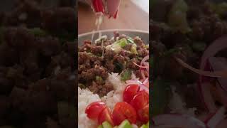 Vietnamese-style Caramelized Minced Beef Rice Bowls