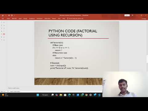 Recursive Function In Python programming language. Factorial using recursive Function 🐍