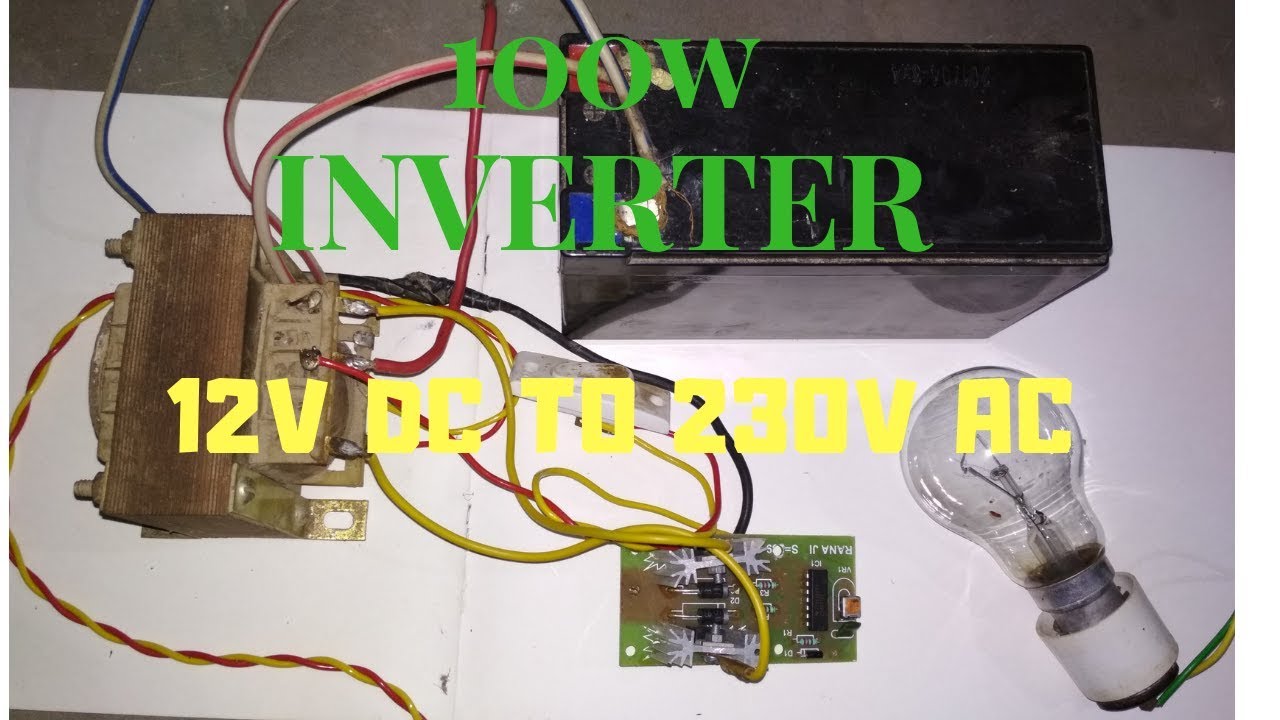 How to make simple 100 watts inverter 12v to 230v at home - YouTube