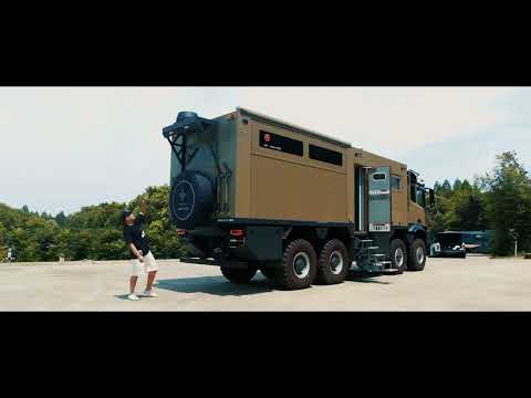 1000万的露营大玩具 售价超过1000万的奔驰重卡房车-阿莫迪罗征服者T，作为露营房车的绝对大佬可以说是武装到牙齿，8*8的底盘，带有3把轴间锁和4把轮间锁，可以让你开着它去到任何地方享受露营的快乐