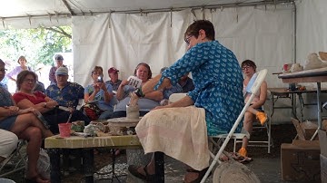 Lisa Orr pottery making demo