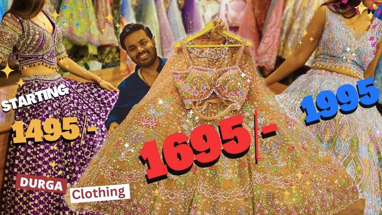 सबसे सस्ते एकदम LATEST VIRAL लहंगे 😍 DURGA CLOTHING  CHANDNI CHOWK 2023 #meesho #sarojininagar HAUL
