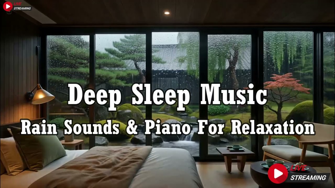 Relaxing Piano Music & Rain Sounds for Deep Sleep, Stress Relief and Anxiety, Meditation, Calming