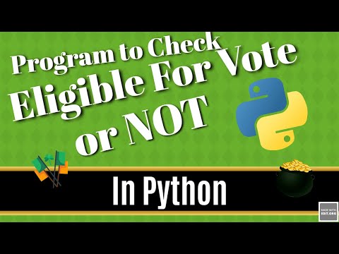 Python Program to Check Eligible for Vote or NOT || Computer Science Tricks
