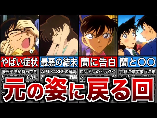 【6選】江戸川コナンが工藤新一に戻った回まとめ【名探偵コナン】【ゆっくり解説】