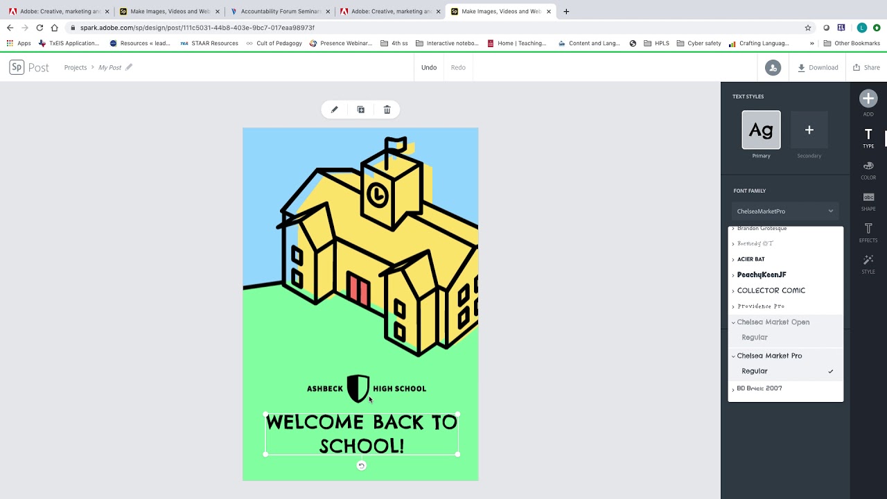 Adobe Spark Flyer Creation- Quick Overview - YouTube