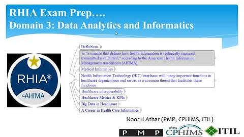 RHIA Exam Prep  Domain 3 -Data Analytics and Informatics