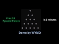 Pyramid pattern printing using for loop in c