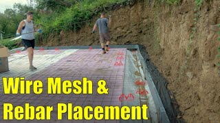 Garage Build #12-Wire Mesh &amp; Rebar Placement for Concrete Slab