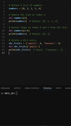 The Python del statement!💡 - YouTube