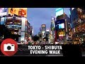 Evening walk in Shibuya, Tokyo. Summer 2018. 4K