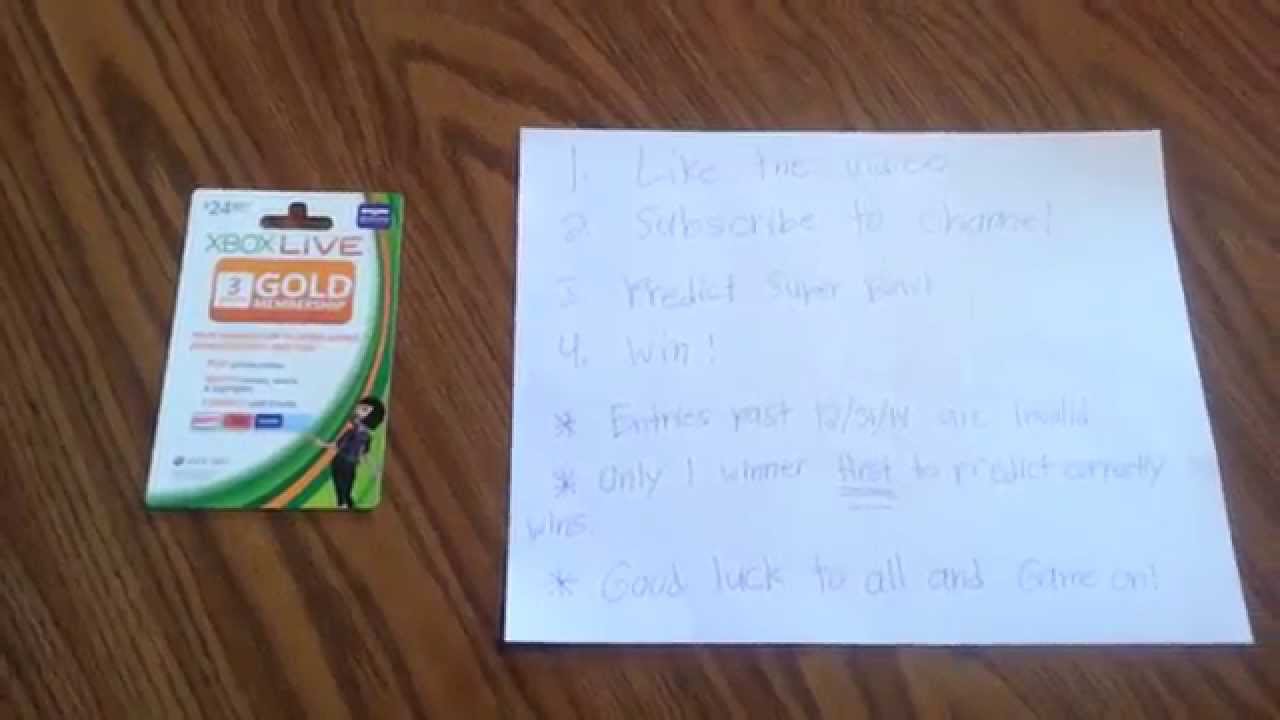 Gamingbros Give Away 3 Month Xbox Live Gold Membership - YouTube