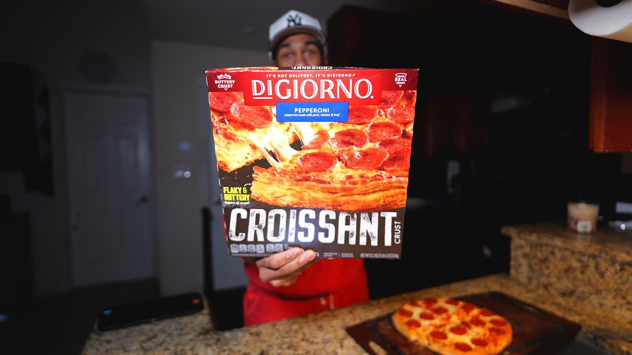 Is This Frozen Pizza Worth The Hype - DiGiorno Croissant Pepperoni