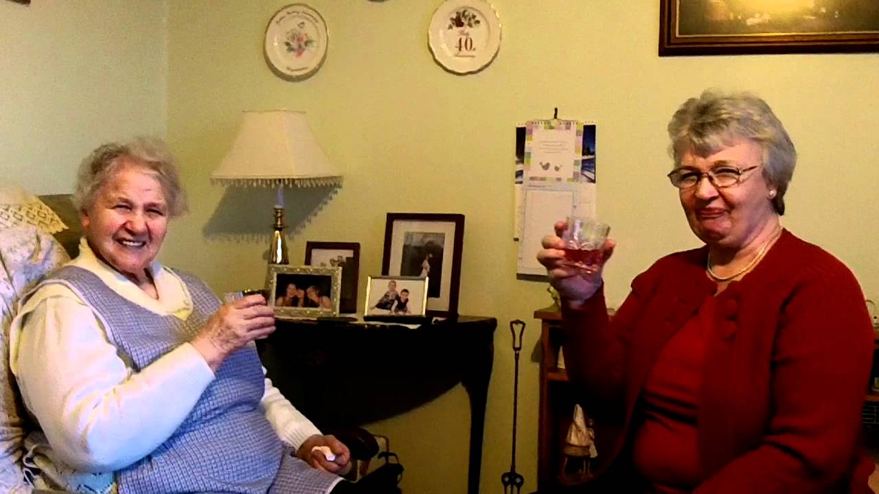 Grandma Elizabeth Lovie and Isobel Watson (née Lovie) celebrating 2012 ...