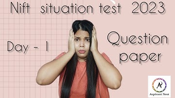 nift situation test question paper of day 1 #nift #situationtest #niftexam #youtube #aspirants