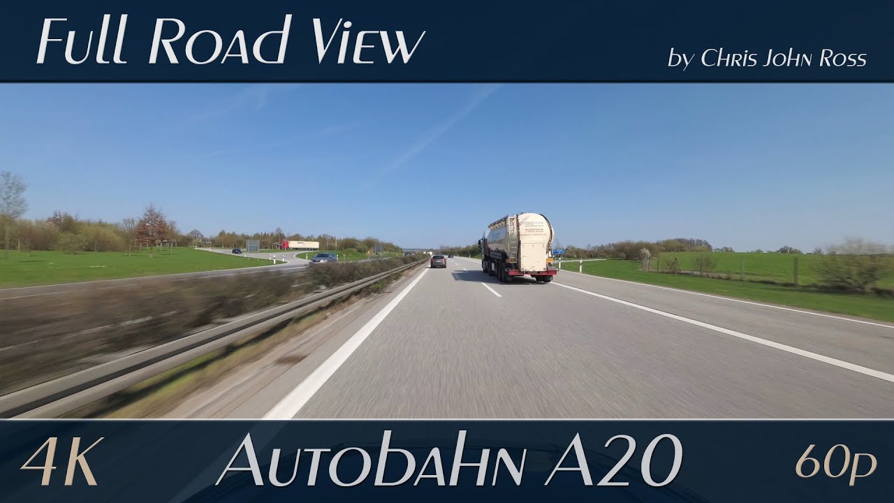 Autobahn (A20), Germany: Wismar Mitte, Kreuz Wismar, Zurow - 4K Ultra HD