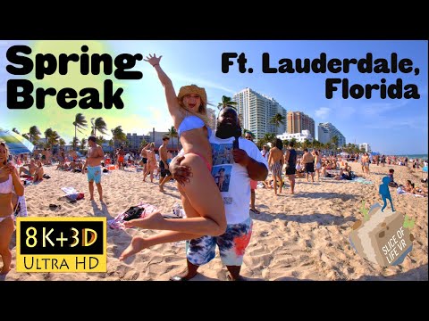 8k 3D Spring Break - Las Olas Beach, Ft. Lauderdale, Florida: Booze, Beaches, and Clubs (PREVIEW)