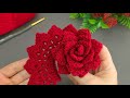 Woww How To Crochet A Rose Step By Step Quick And Easy 