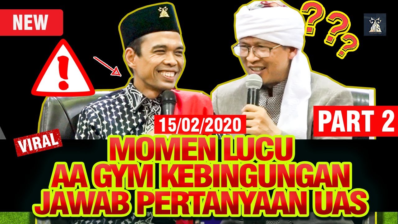 MOMEN LUCU!!! UAS Tidak Mau Cermah didepan aa Gym Malah jadi Tanya Jawab Part 2