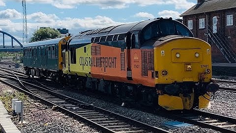 Caroline 975025+Colas Rail 37421 At Derby From Derby R.T.C.(Network Rail) To Carlisle