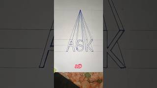 3d letter draw.#shorts #askdraw #drawing #painting#3dart#art#draw#easydraw#quickdraw##drawwithme