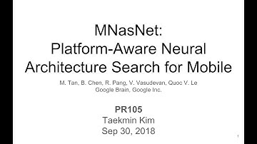 PR-105: MnasNet: Platform-Aware Neural Architecture Search for Mobile
