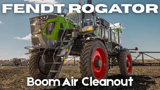 How to do a boom cleanout with air on a Fendt Rogator