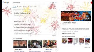 Fireworks on Google during Lunar New Year!