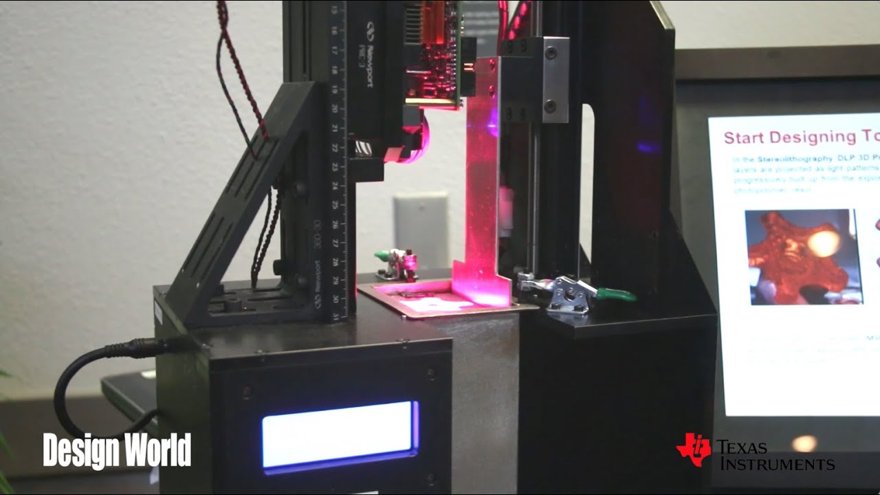 TI DLP® chips make for fast 3D printing with SLA - CES 2015