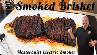 How to Smoke a Brisket Flat in the Masterbuilt Electric Smoker | Slow & Cold Smoker Attachment