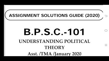 BPSC 101 Ignou Solved Assignment 2020-21