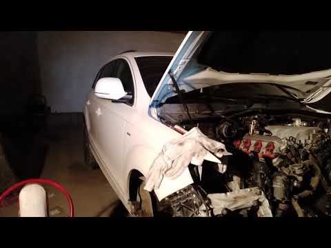 Ауди Q7 4.2 замена теплообменника масла.