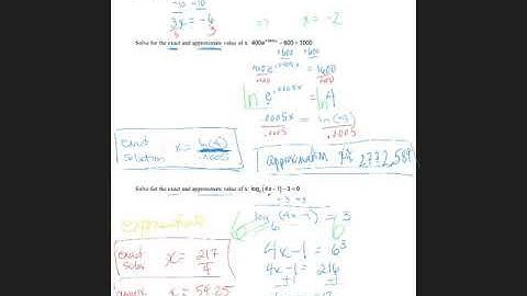 4.4 Solving Exponential and Logarithmic Equations Video Lesson