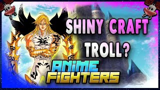 I CANNOT BELIEVE THIS! SHINY SECRET CRAFTED CHARACTER TROLL [Update 10] Anime Fighters Simulator