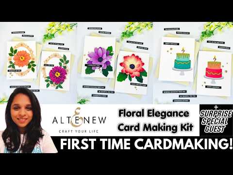My Husband Tried Cardmaking for the FIRST Time! 😲 | Altenew Floral Elegance Card Kit
