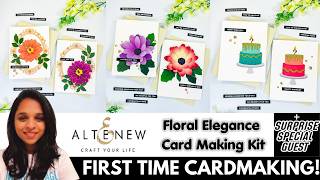 My Husband Tried Cardmaking for the FIRST Time! 😲 | Altenew Floral Elegance Card Kit