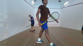 S.Ep144 Squash Allan Soyza w Gajenranath & Justin Tan. Game 2.